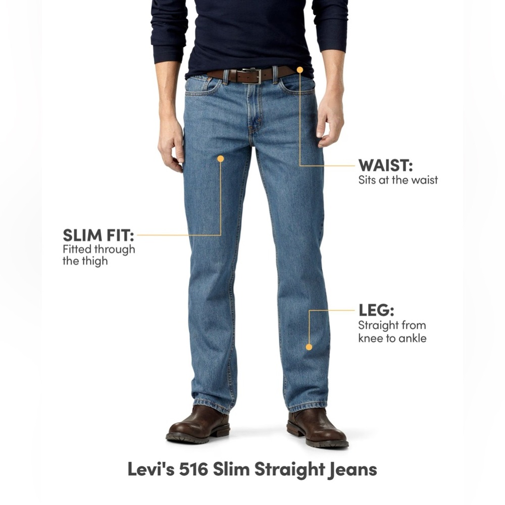 Levi's Slim Straight Men's Jeans in Medium Blue W34 L34